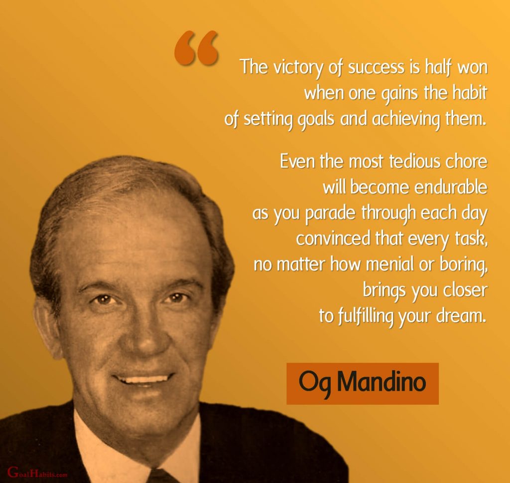 The picture of OG Mandino in the orange background
