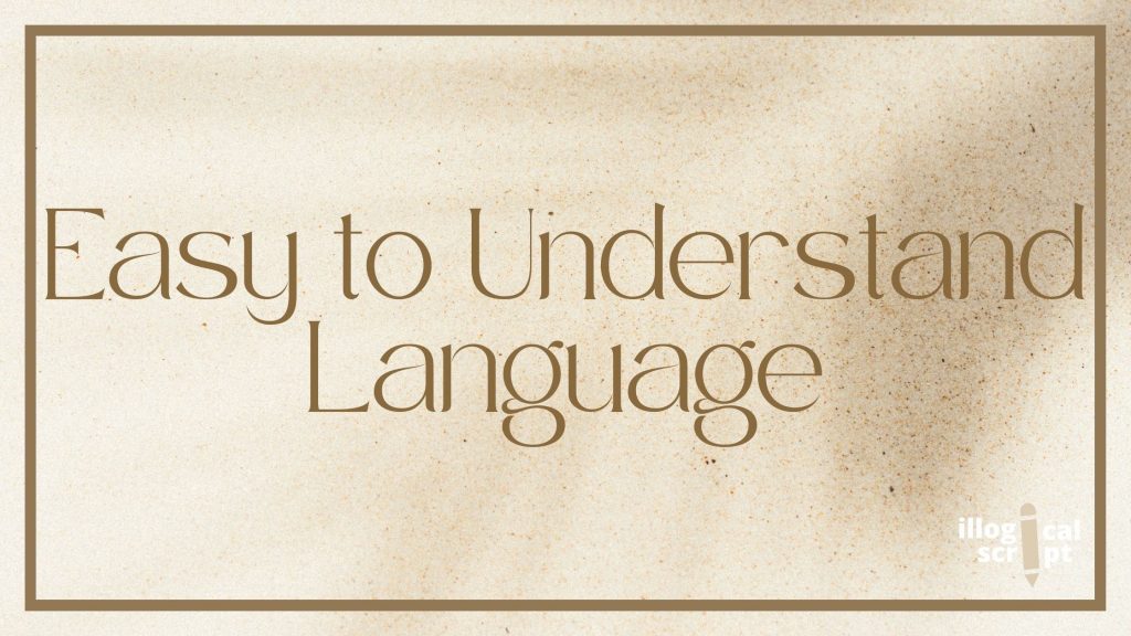 easy to understand language