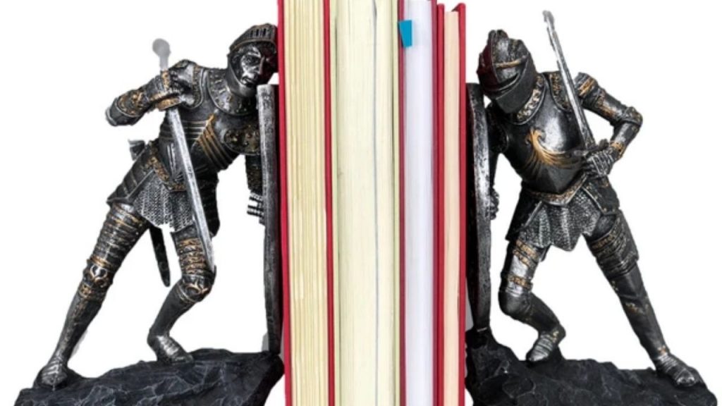 medieval knight bookend