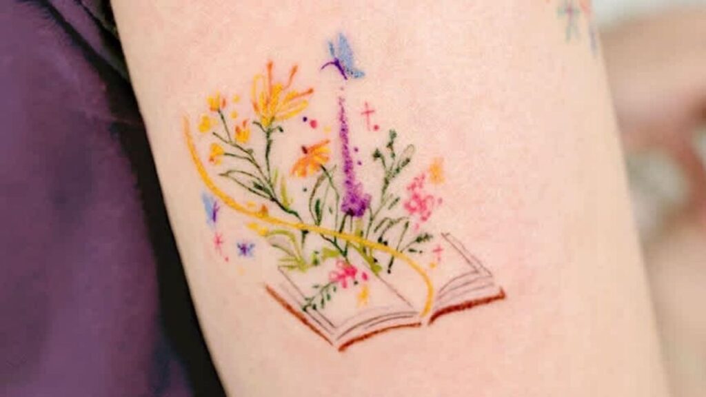 fun book tattoo