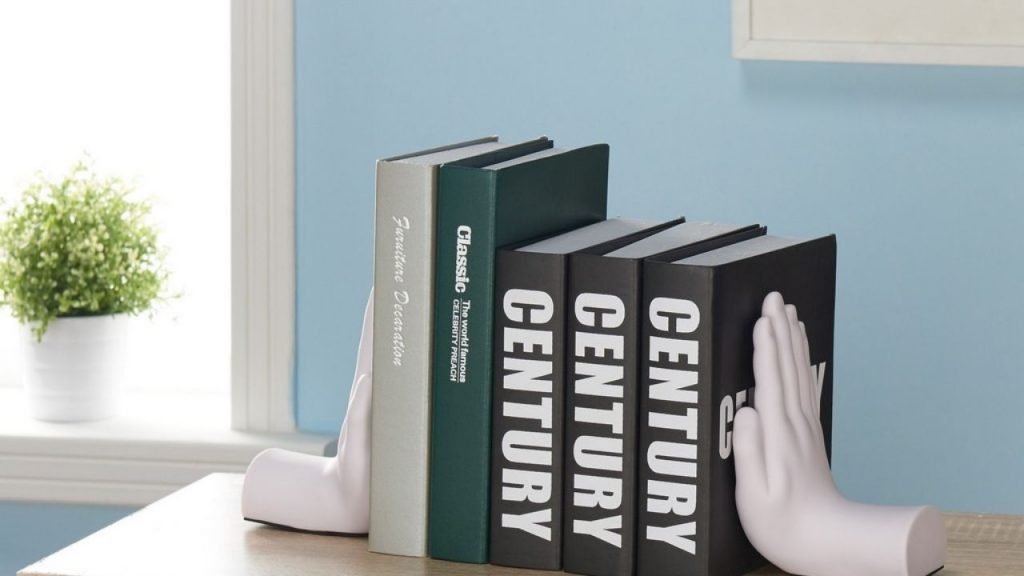 stop hand bookend