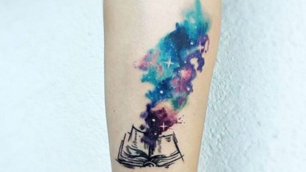 magical book tattoo