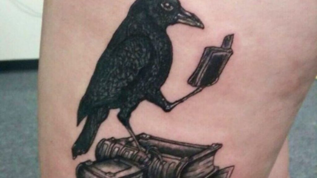 reading crow tattoo