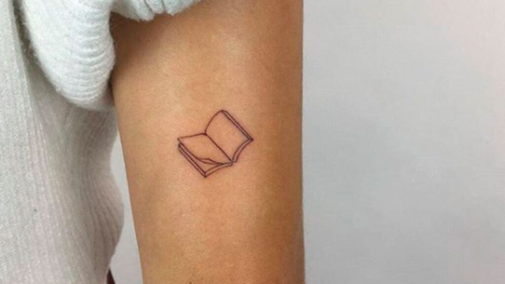 simple book tattoo