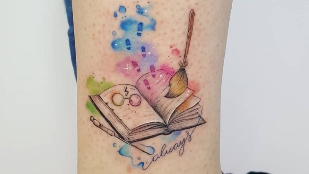 harry potter book tattoo