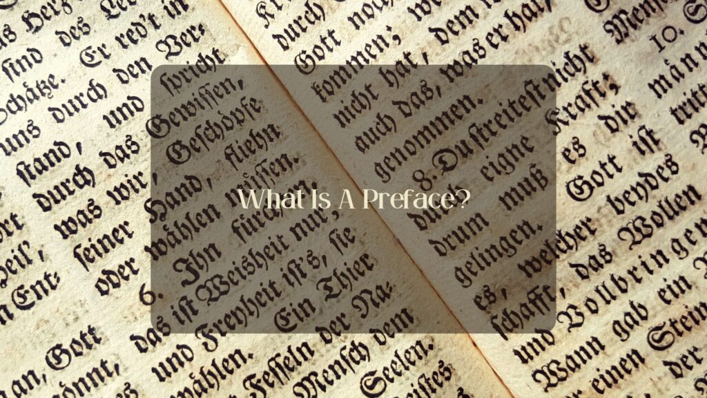 What Is A Preface?