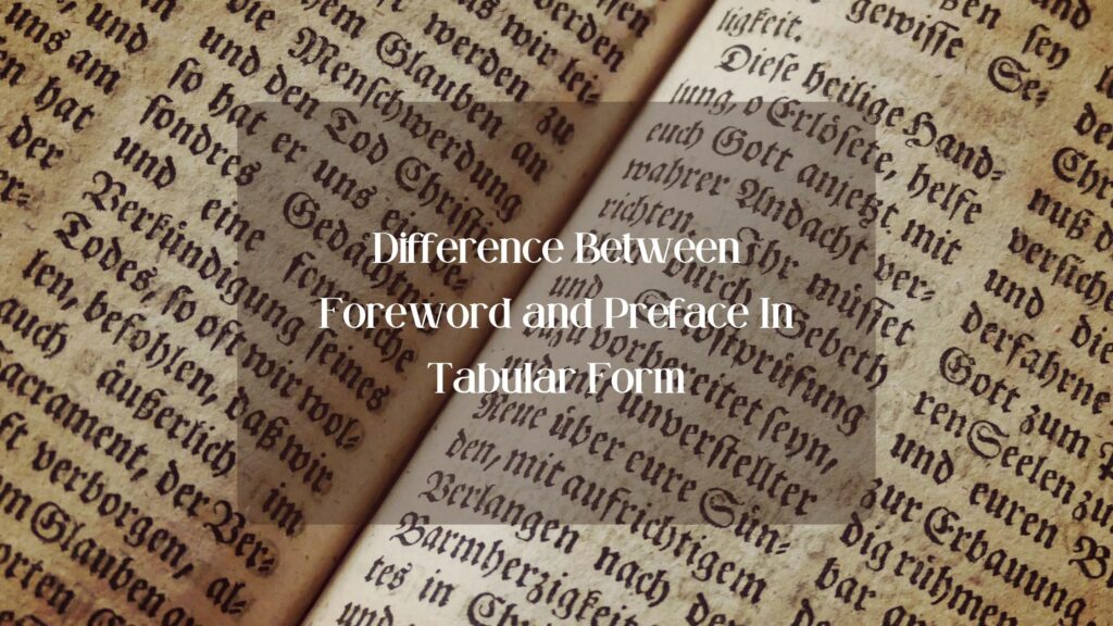 What is the difference between Foreword and Preface?