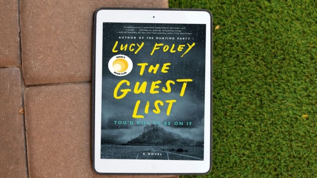 The guest list cover image on tablet