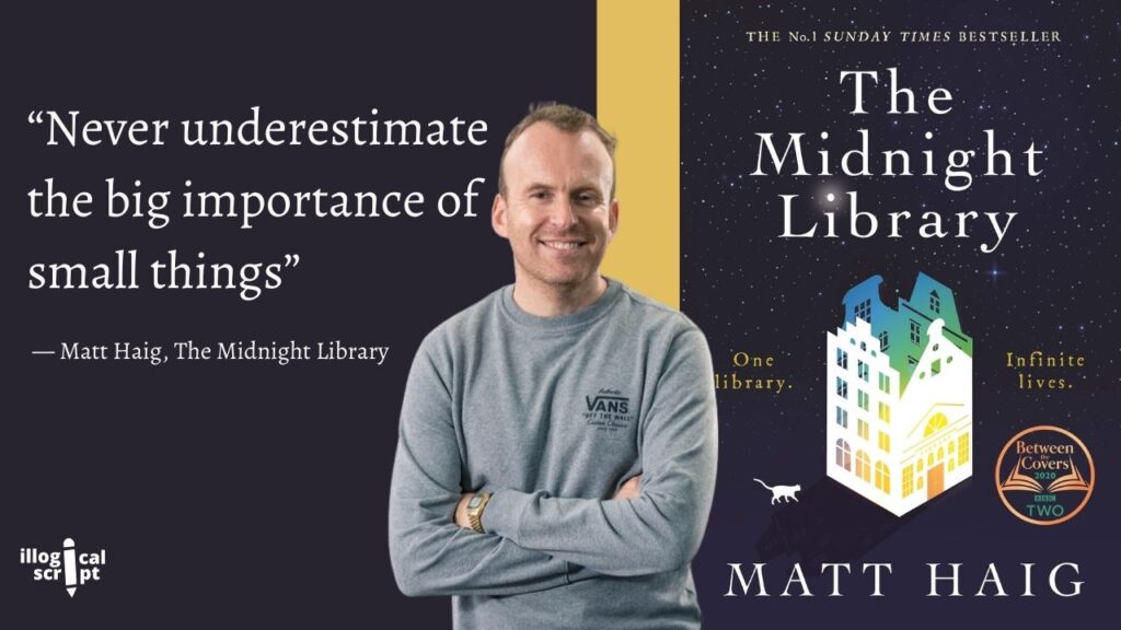 The Midnight Library by Matt Haig Quotes with Matt Haig Cover Image