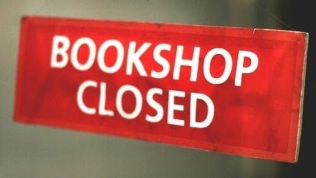a closed bookstore