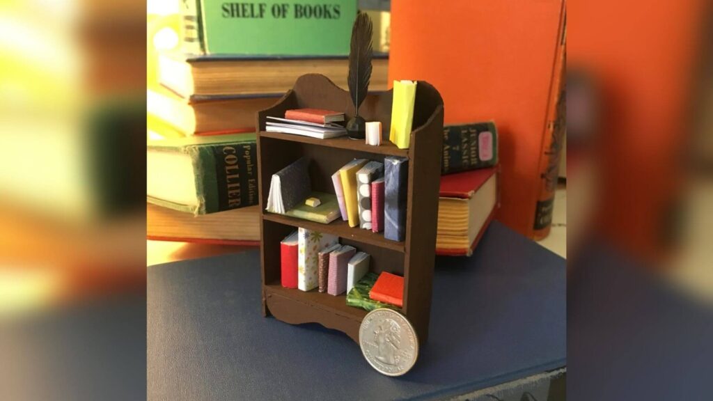 Miniature book selves. | Gift Ideas For Library Lovers