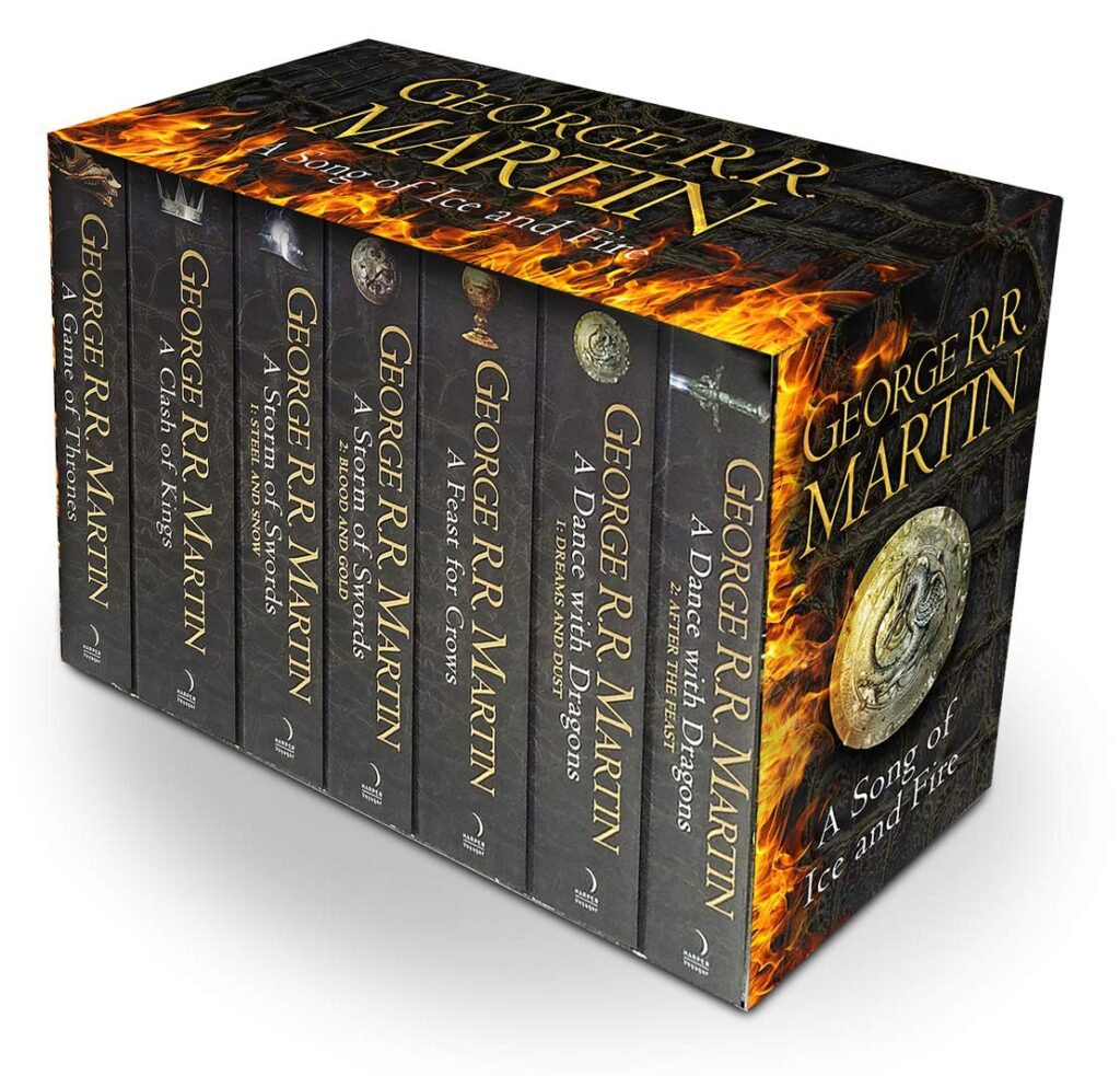 The Song of Ice and Fire (Novel Series) by George R. R. Martin cover image | Novels for Beginners to Improve English