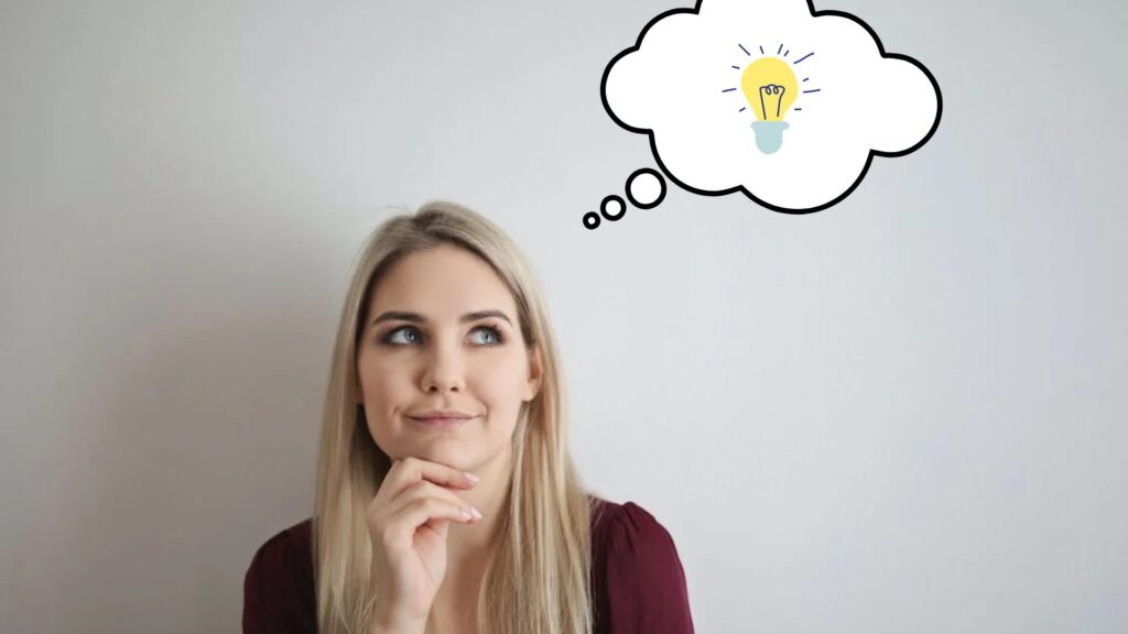 A lady thinking of an idea | 11 Amazing Benefits of Speed Reading