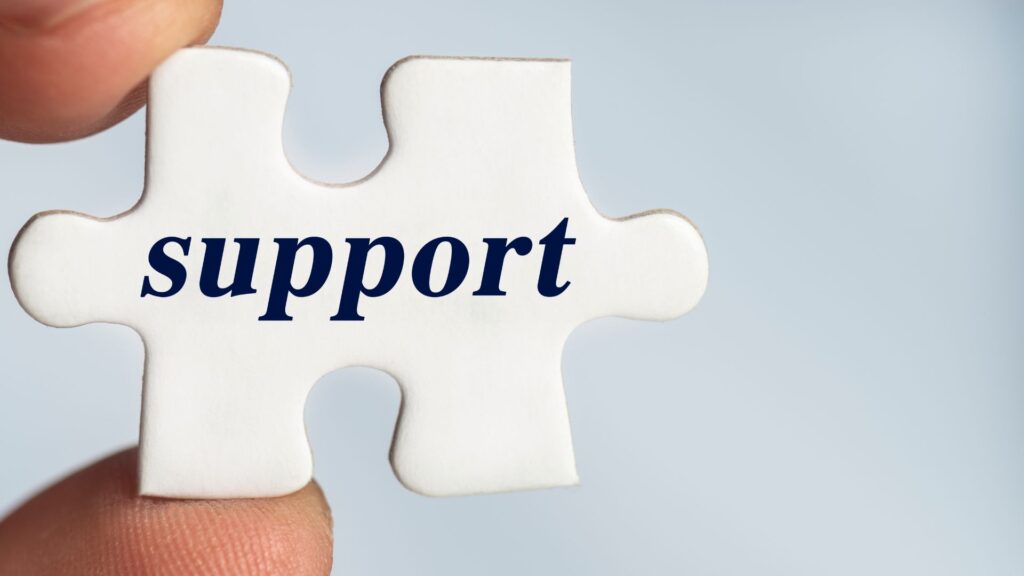 support written on a puzzle piece